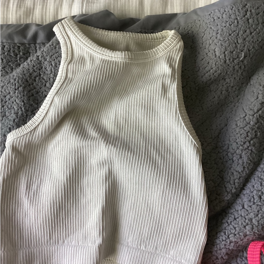 Fabeletics halter cream top, S